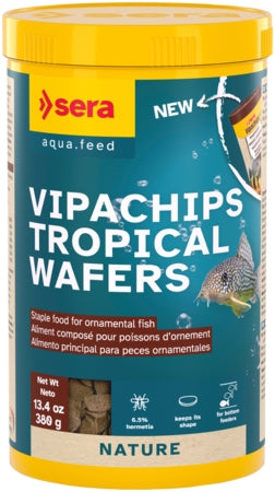 Sera Vipachips Tropical Wafers - Fish Tank Food - 250ml / 90g-1000ml / 380g