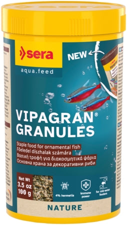 Sera Vipagran Granules - Fish Tank Food - 100ml / 39g-250ml / 100g-1000ml / 370g-10L / 3.6kg