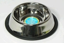 Stainless Bowl Non Tip Anti Skid - Dog Bowls & Feeding Accessories 