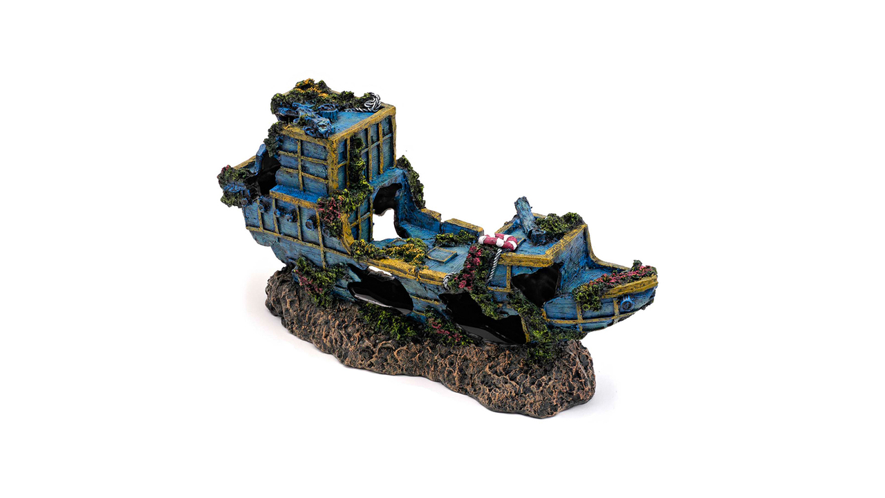 Sunken Treasure Ship Ornament Small - Fish Tank Decorations 