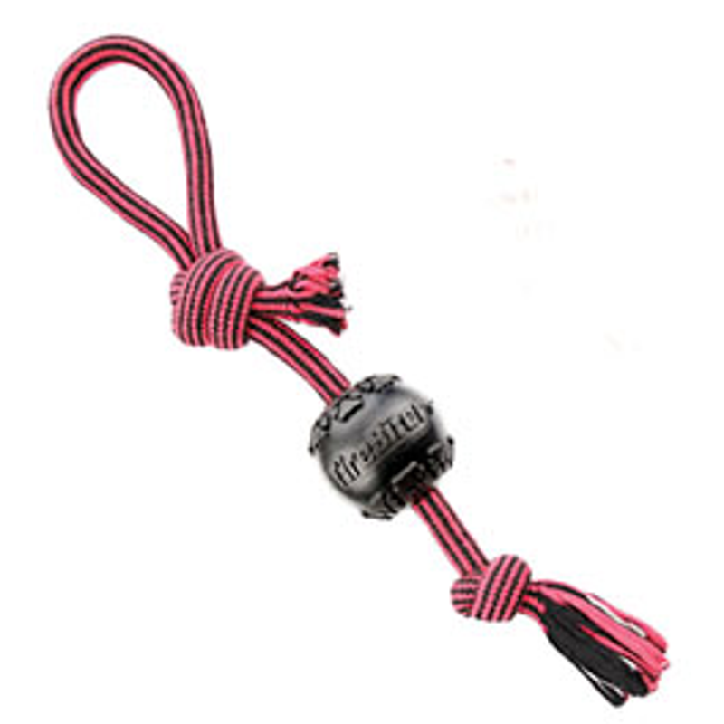 TireBiter Treat Station Ball w/EXTRA Pull Tug 50cm - Dog Toys 