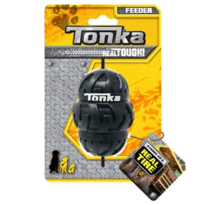 Tonka Tri Stack Tread Feeder Black - Dog Toys 