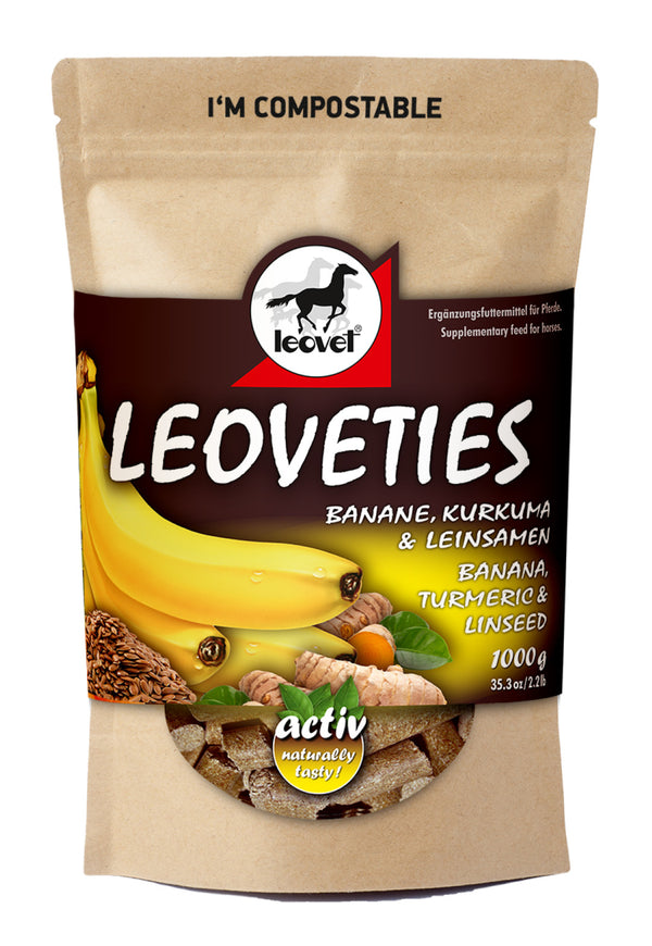 Leoveties Horse Treats Banana, Tumeric & Linseed 1kg