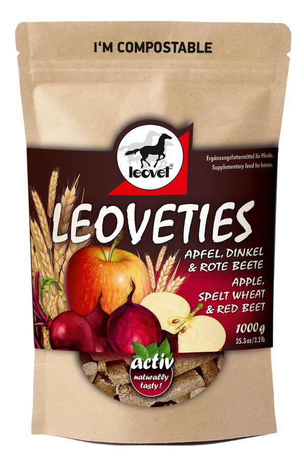 Leoveties Horse Treats Apple, Spelt Wheat & Red Beet 1kg