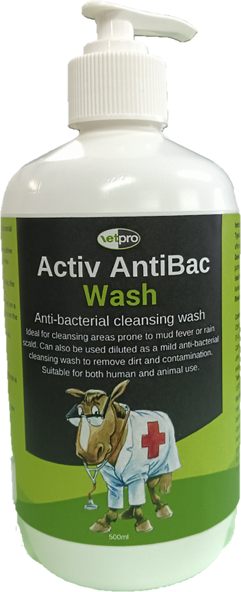 Vetpro Activ AntiBac Wash 500ml - Equine Wound Care & First Aid 