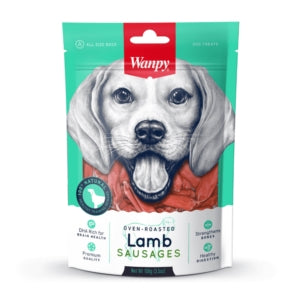 Wanpy Dog Lamb Sausages 100g - Dog Treats 
