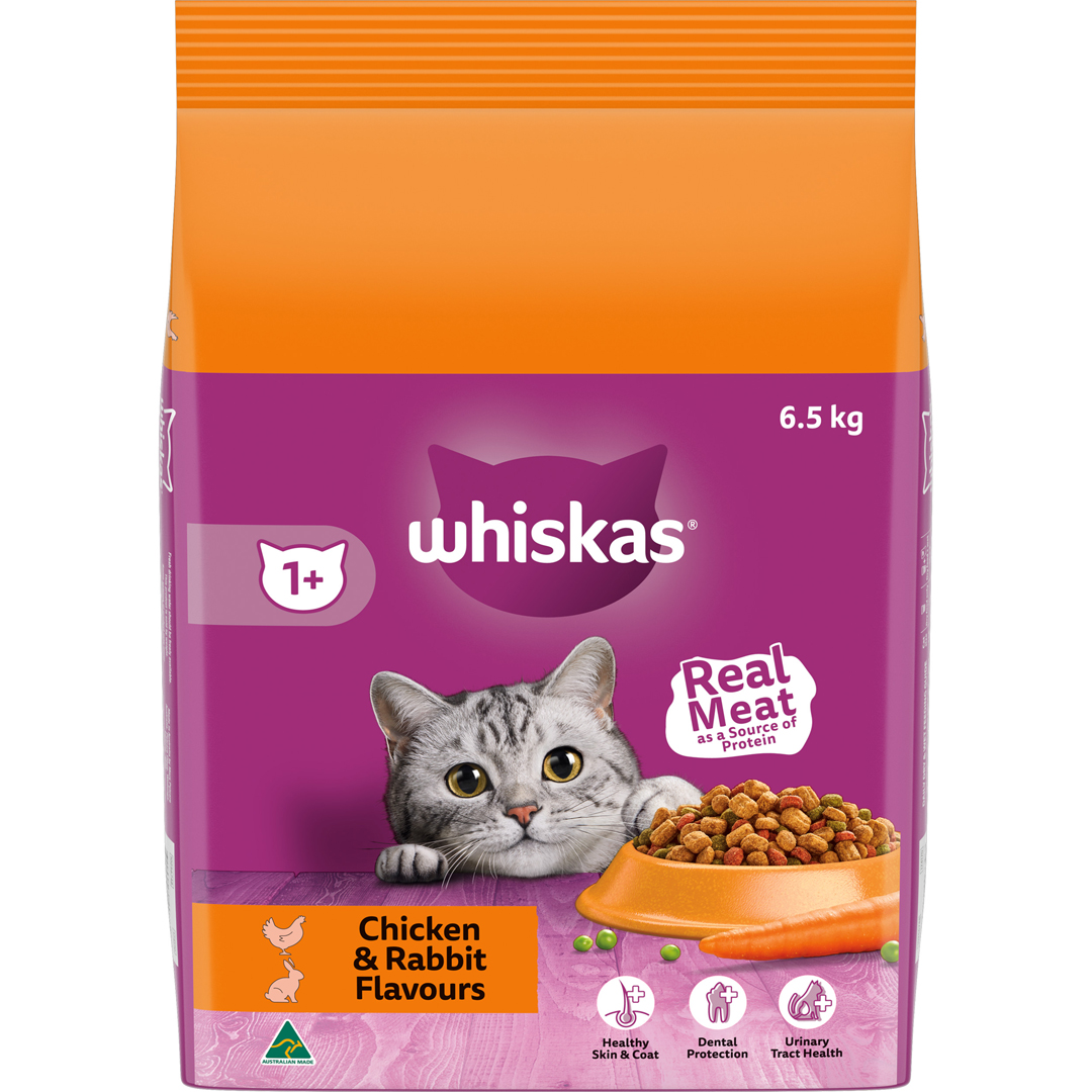 Whiskas Adult Chicken & Rabbit 6.5kg - Cat Food 