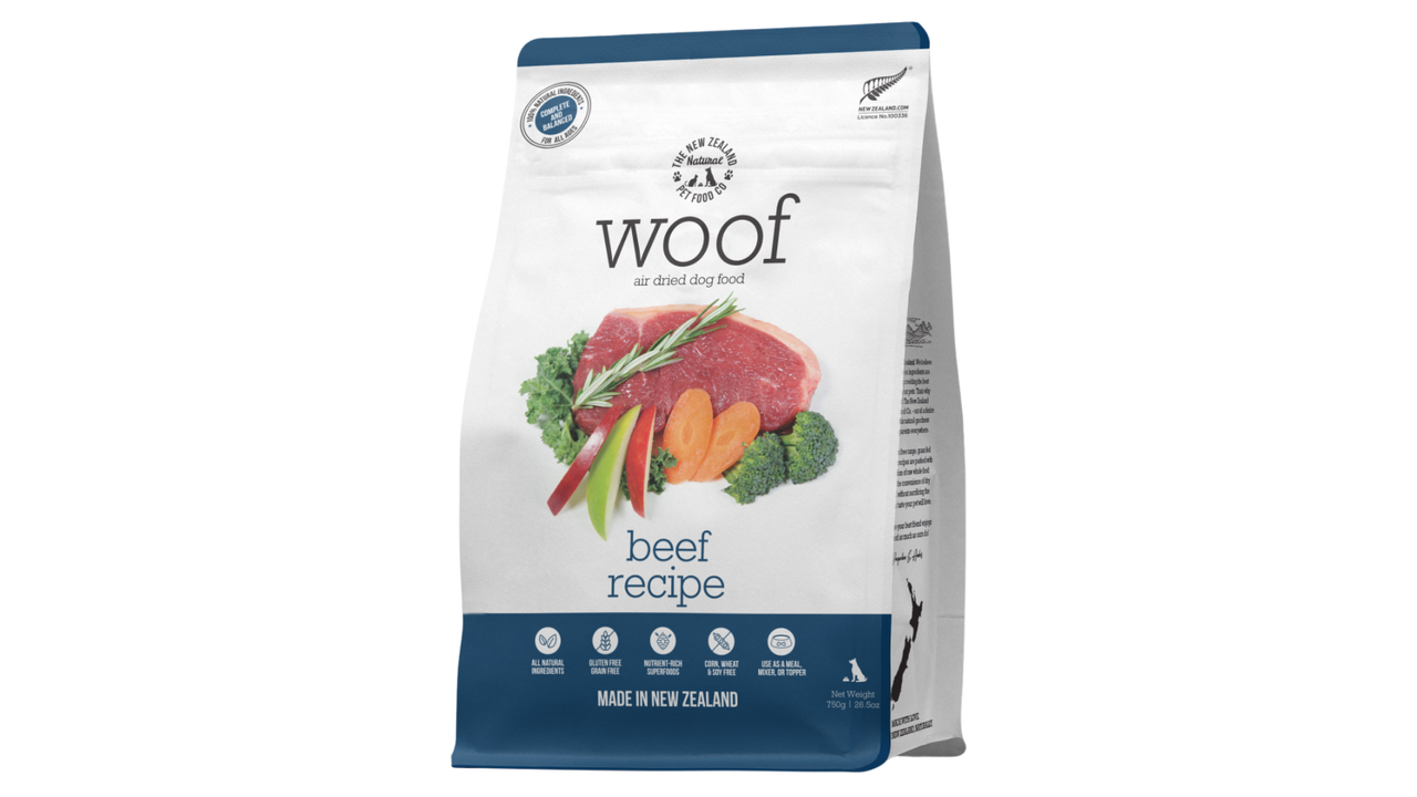 Woof Air Dried Beef 750g - Dog Food 