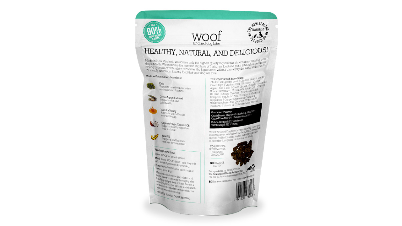 Woof Air Dried Chicken 100g - Dog Food 