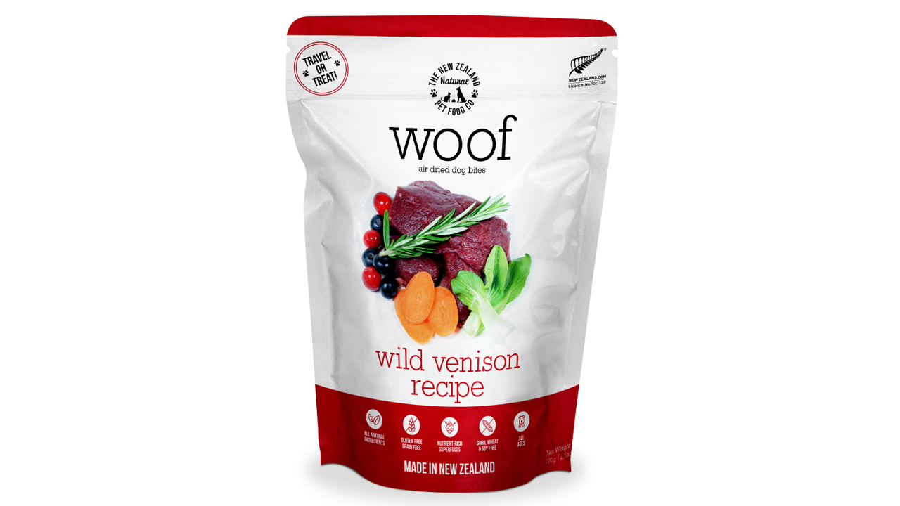 Woof Air Dried Venison 100g - Dog Food 