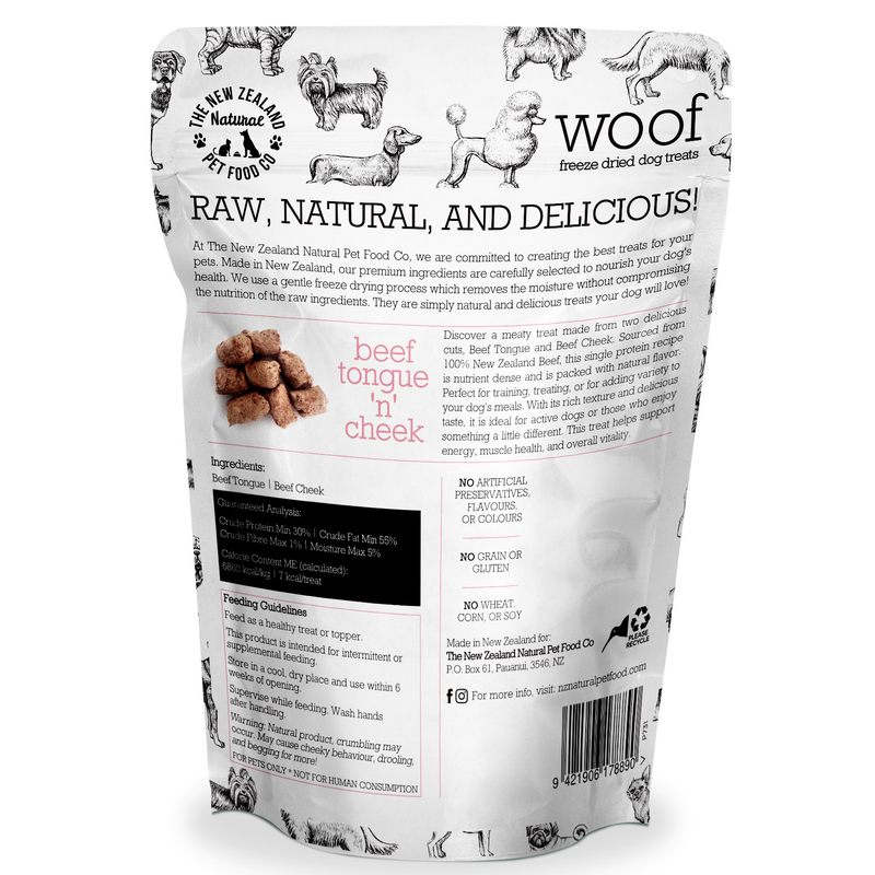Woof Beef Tongue 'n' Cheek 50g