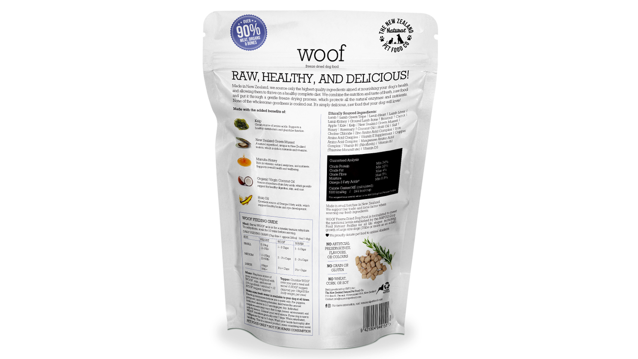 Woof Lamb 1kg - Dog Food 