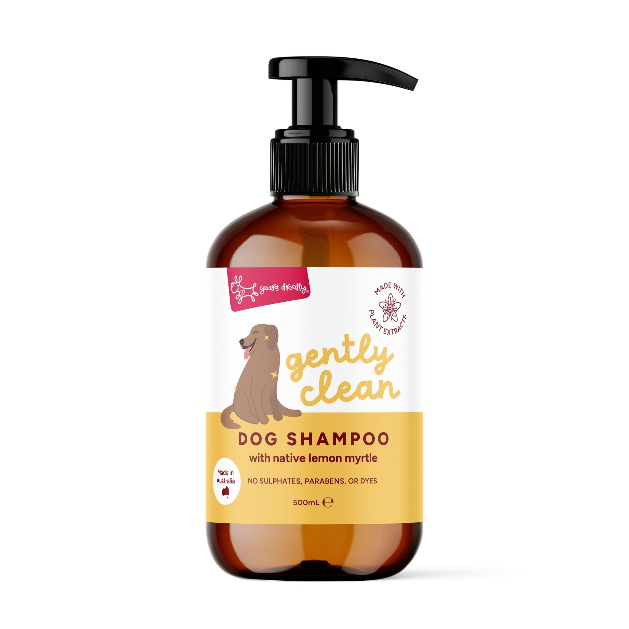 Yours Droolly Gently Clean Dog Shampoo Lemon Myrtle 500mL - Dog Shampoo, Conditioner and Spritzers 