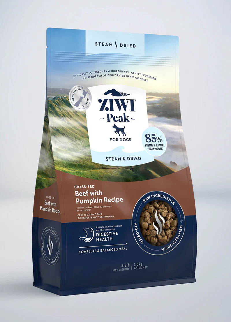 Ziwi Peak Dog Steam & Dried Beef With Pumpkin