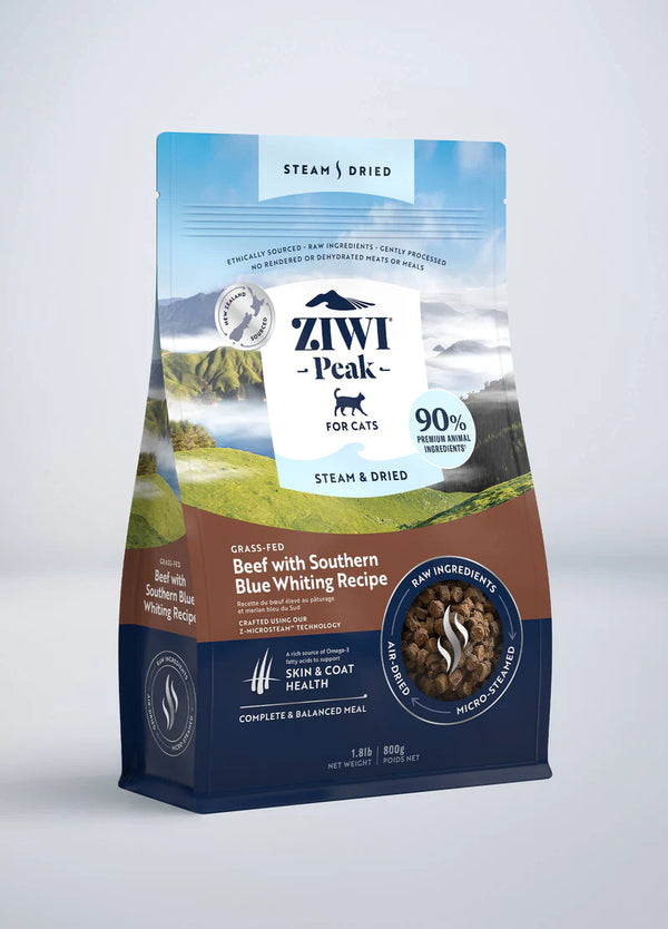 Ziwi Peak Cat Steam & Dried Beef With Southern Blue Whiting