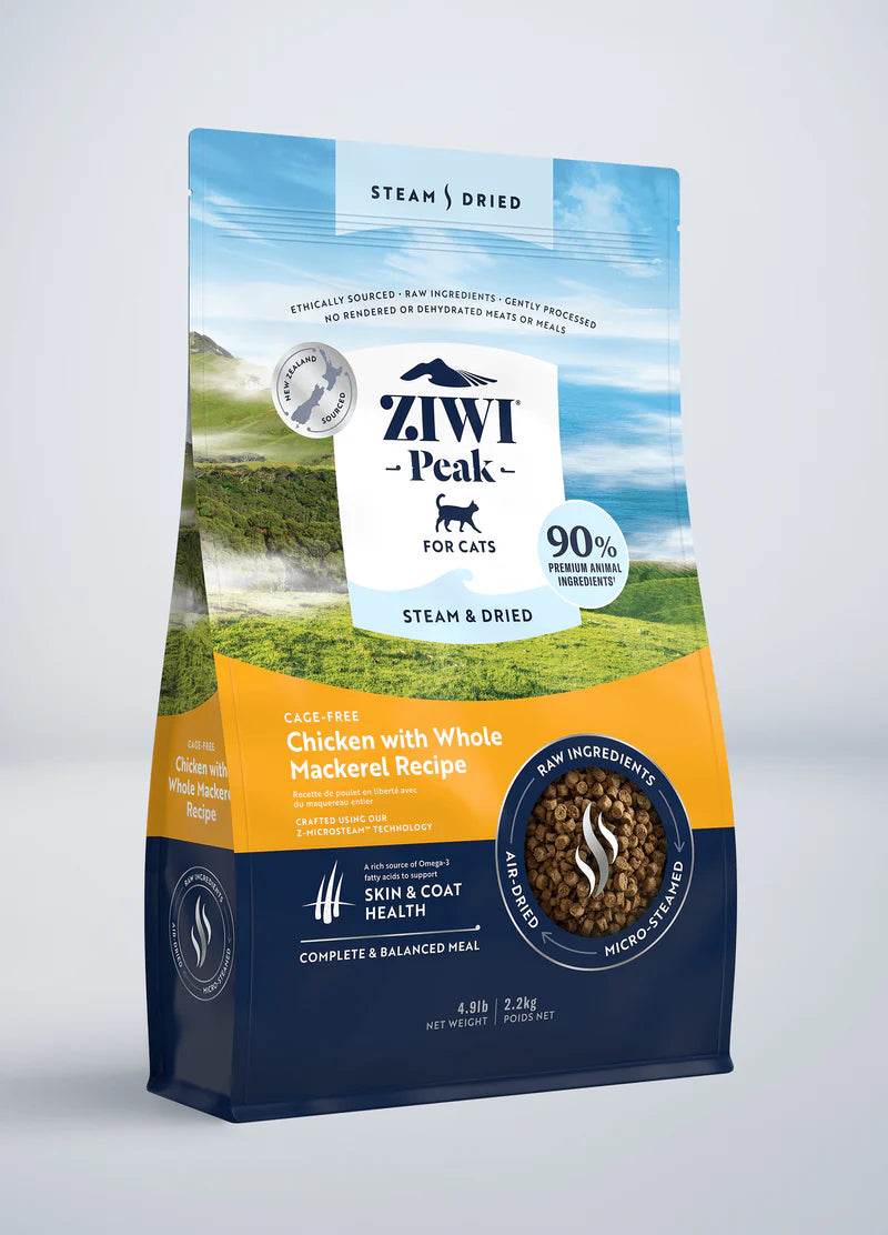 Ziwi Peak Cat Steam & Dried Chicken With Whole Mackerel