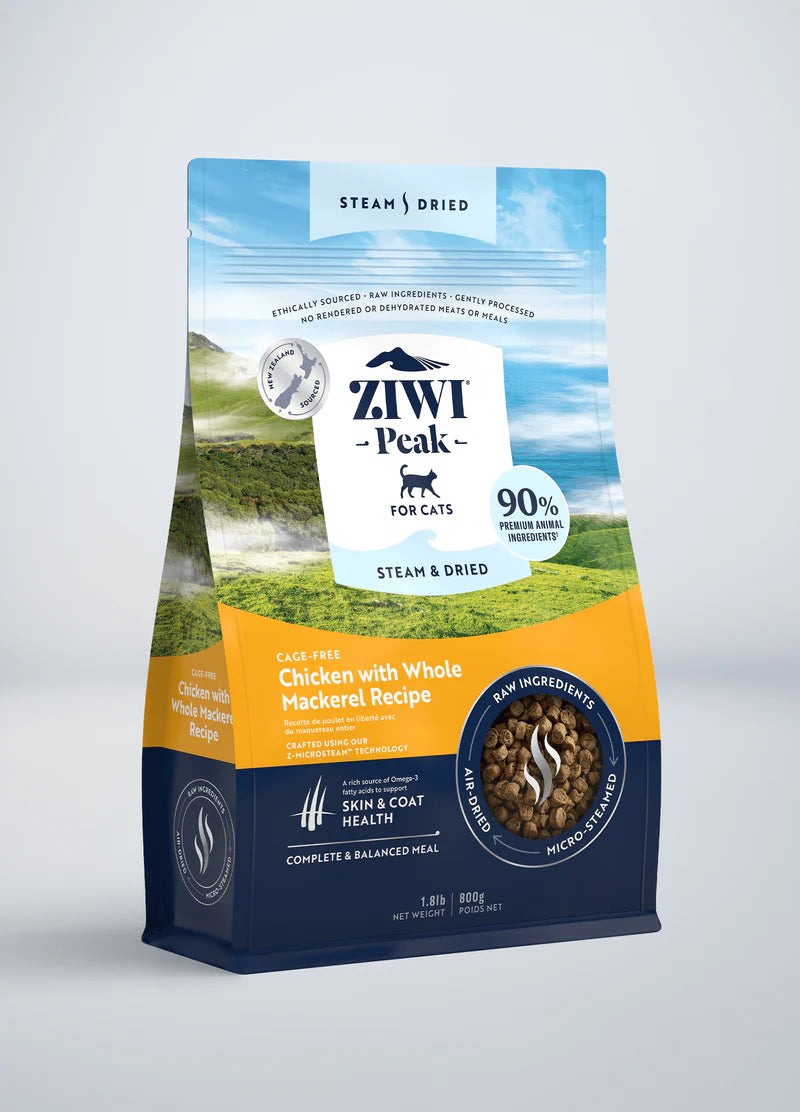 Ziwi Peak Cat Steam & Dried Chicken With Whole Mackerel