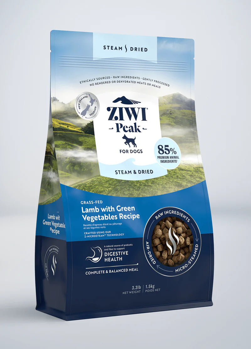 Ziwi Peak Dog Steam & Dried Lamb With Green Vegetables