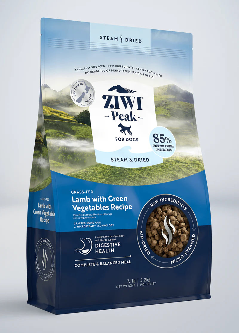 Ziwi Peak Dog Steam & Dried Lamb With Green Vegetables