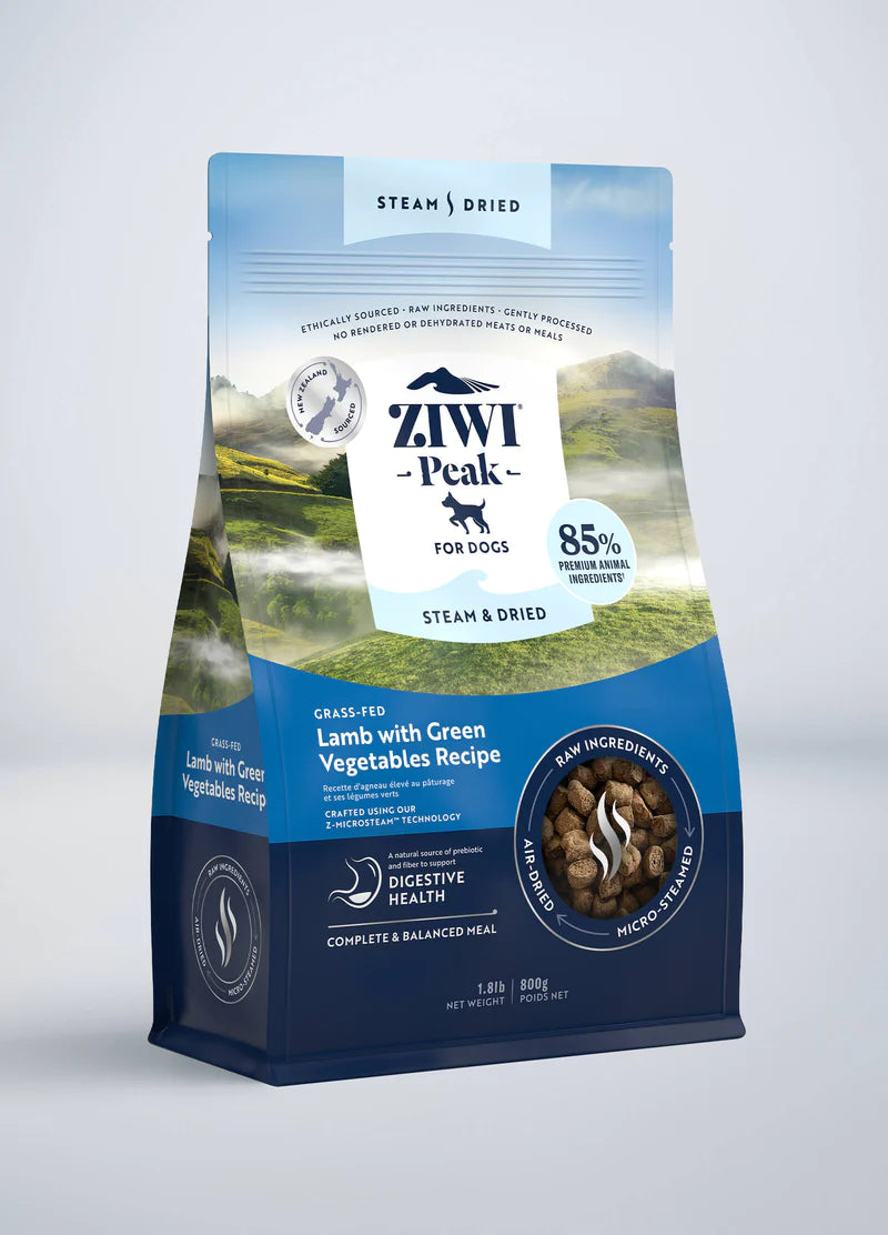 Ziwi Peak Dog Steam & Dried Lamb With Green Vegetables