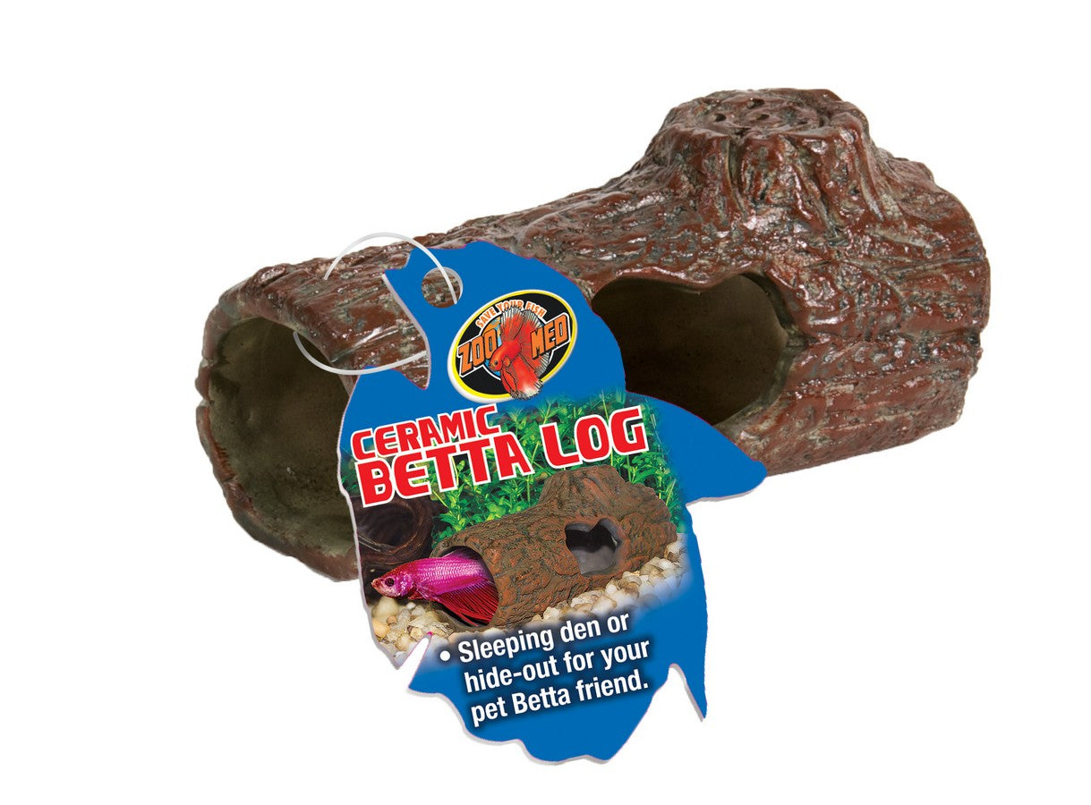 Zoo Med Betta Log Ceramic Hide - Fish Tank Decorations - Default Title