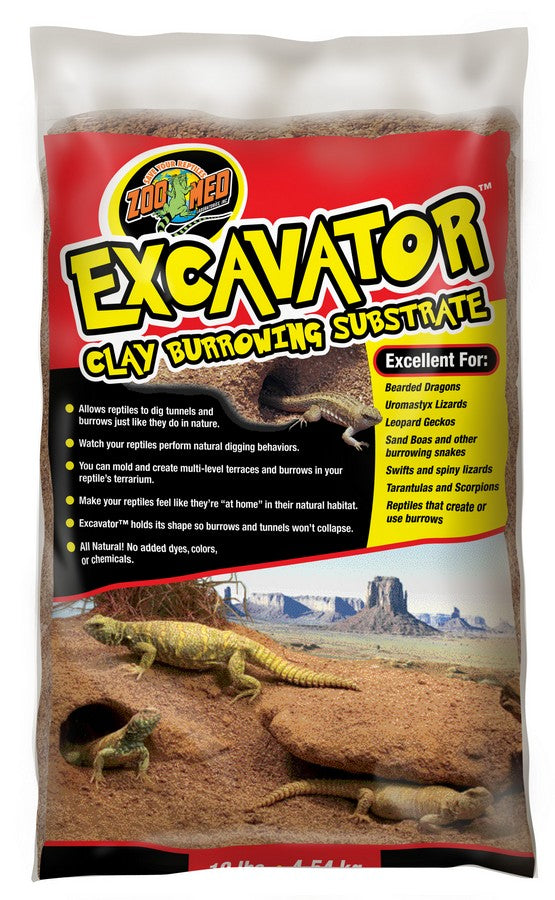 Zoo Med Excavator Clay Burrowing Substrate - Reptile Substrate - 4.55kg-9kg