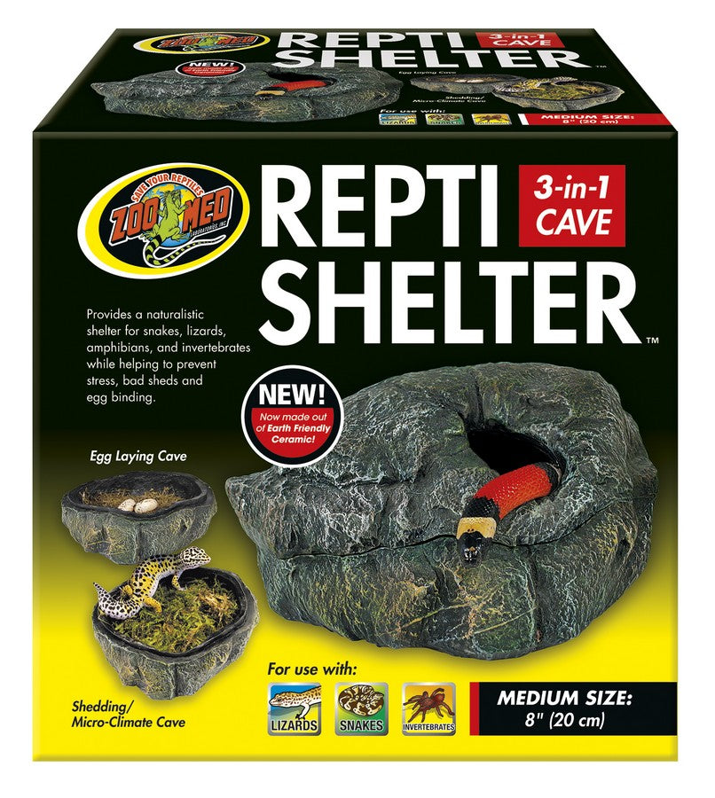 Zoo Med Repti Shelter 3 in 1 Cave Medium - Reptile Decorations - Default Title