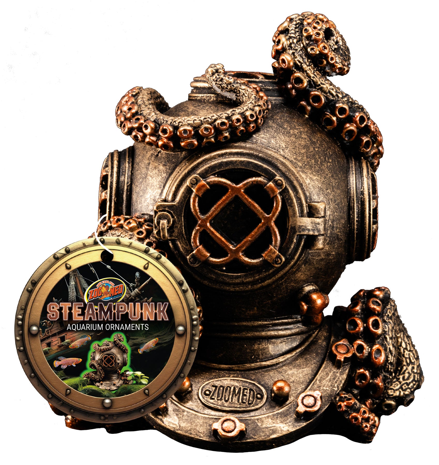Zoo Med Steampunk Octopus Diver - Fish Tank Decorations - Default Title