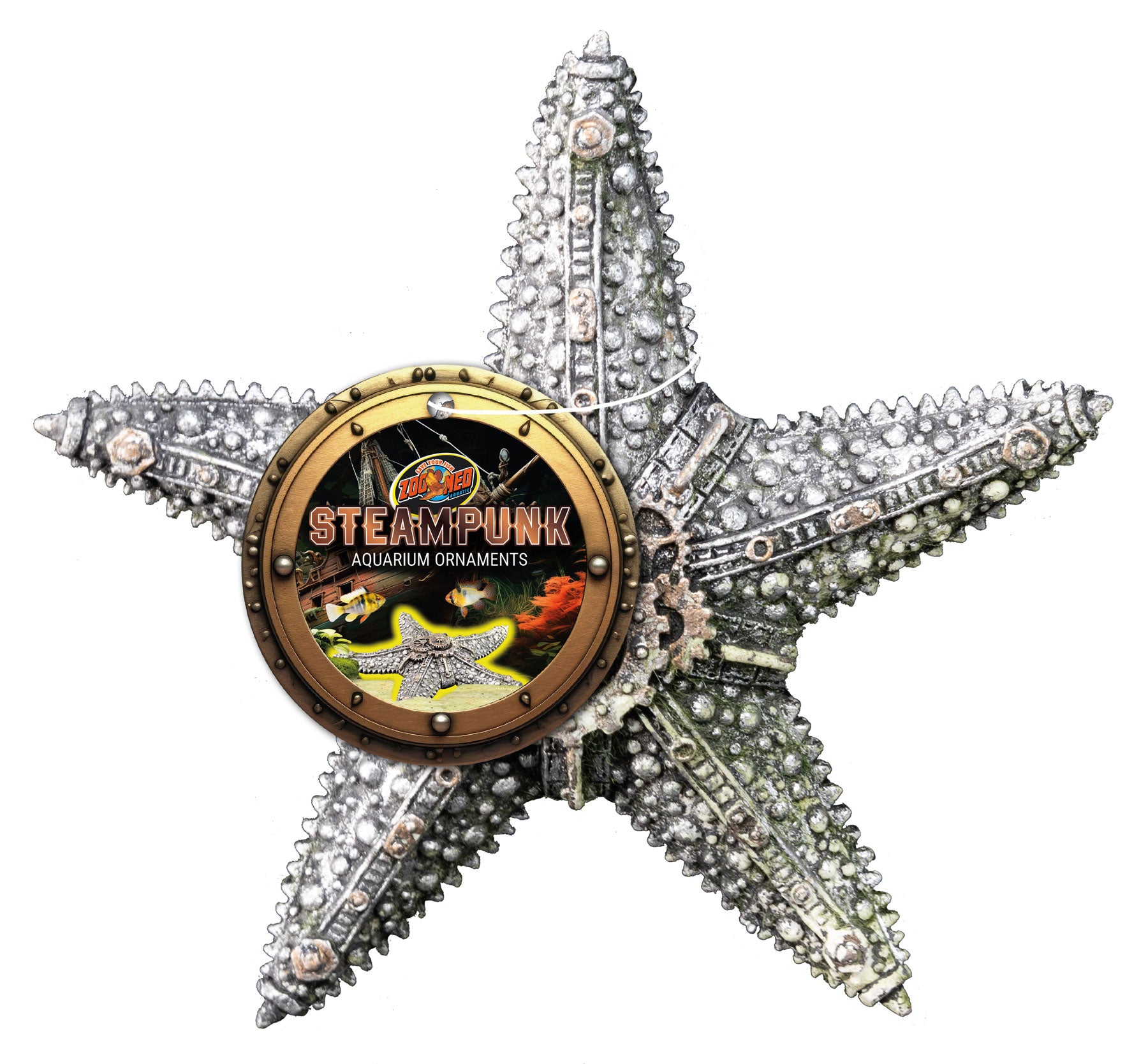 Zoo Med Steampunk Silver Starfish - Fish Tank Decorations - Default Title
