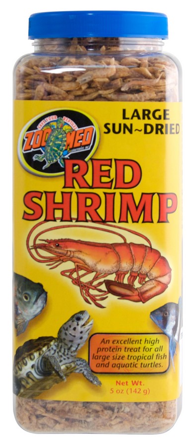 Zoo Med Sun-Dried Jumbo Red Shrimp - Reptile Food - 70g-141g-282g