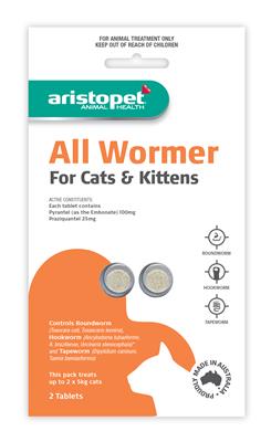 Aristopet Allwormer For Cats & Kittens 2 Pack