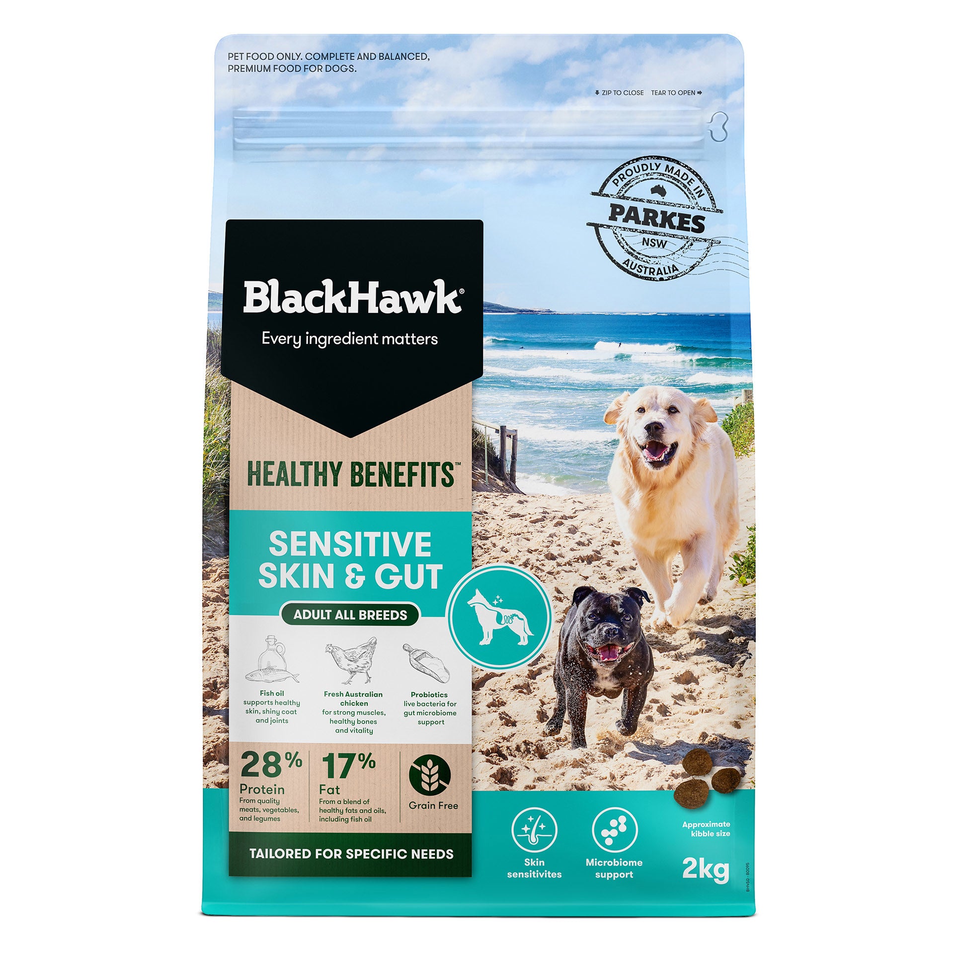 Black Hawk Healthy Benefits Sensitive Skin & Gut Dog Food