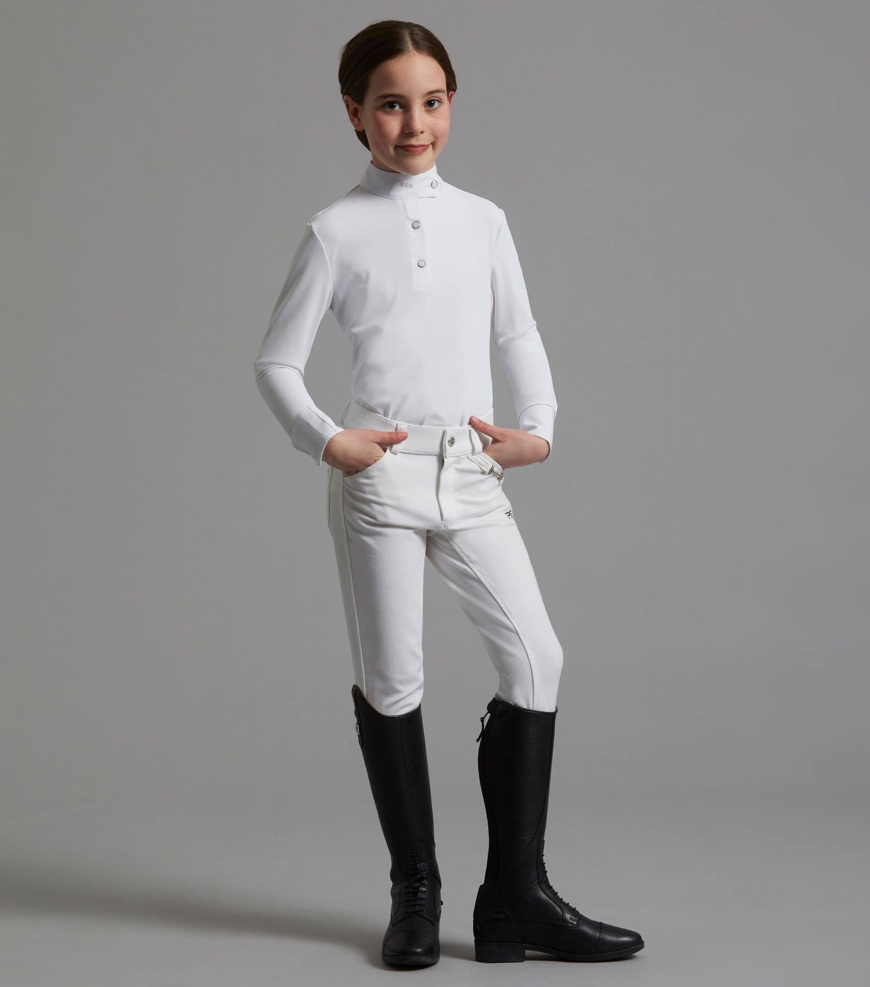 Premier Equine Brava Girls Full Seat Gel Competiton Riding Breeches