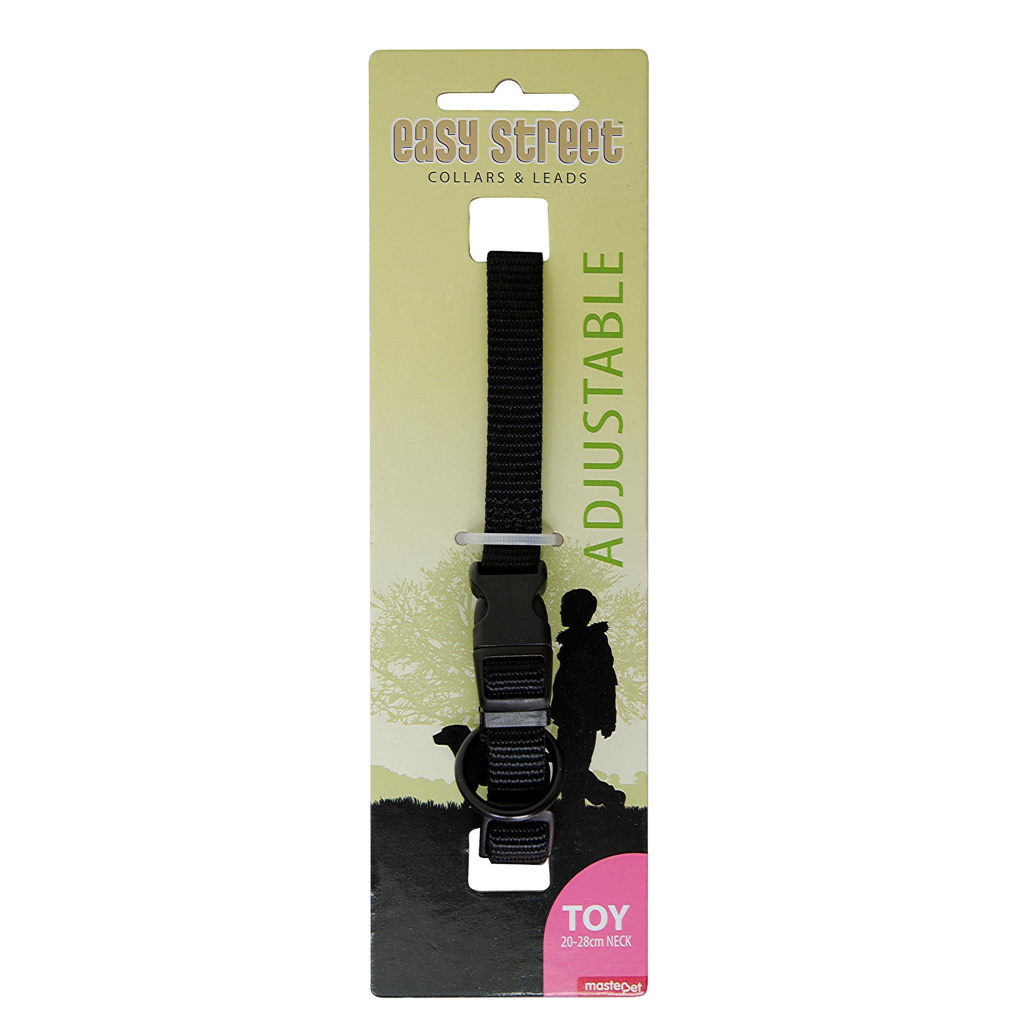 Yours Droolly Basic Adjustable Dog Collar Black