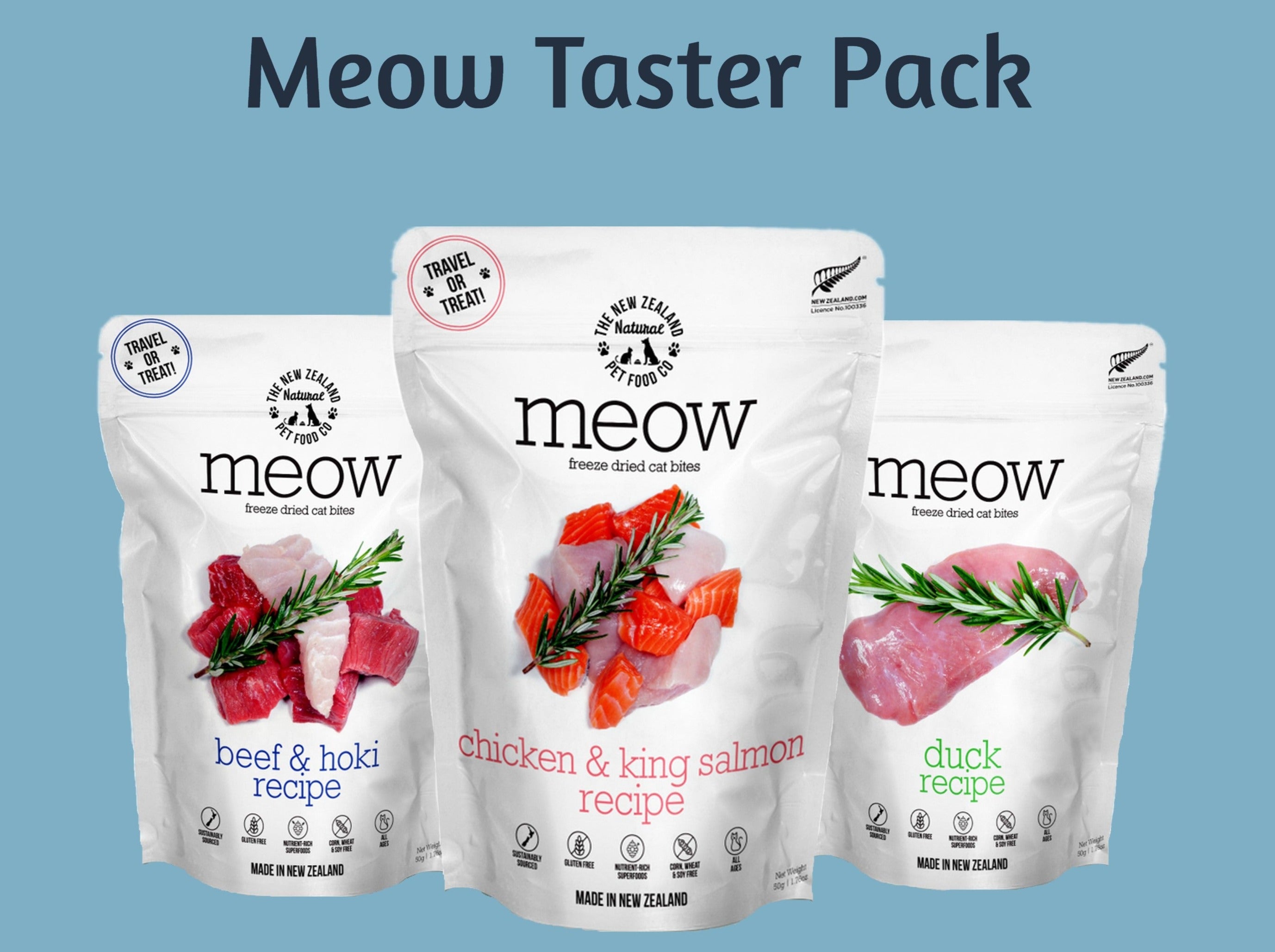 Meow Taster Pack 3x50g