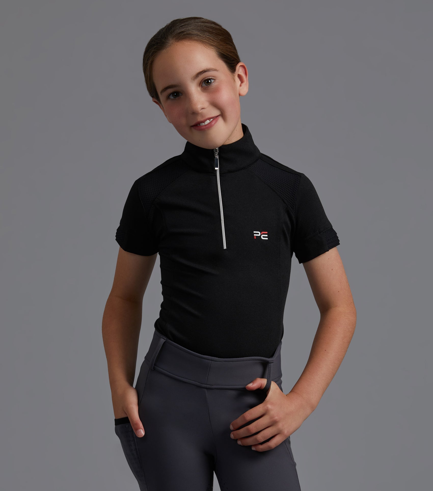 Premier Equine Mini Remisa Girl's Technical Short Sleeve Riding Top