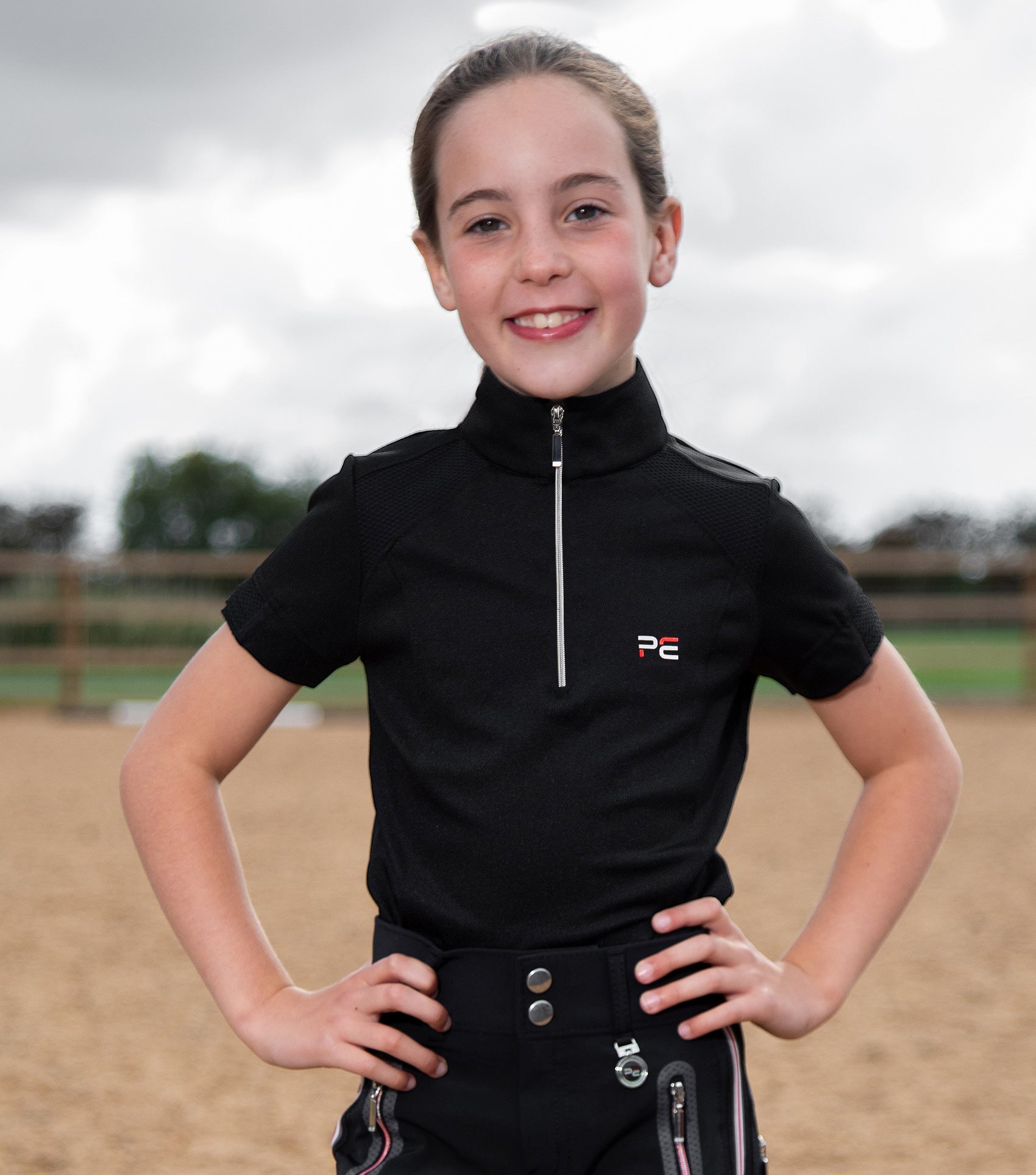 Premier Equine Mini Remisa Girl's Technical Short Sleeve Riding Top