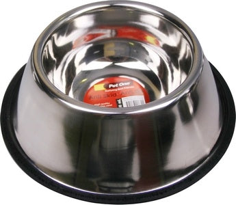 Pet One Spaniel Bowl Anti Skid/Anti Tip Stainless Steel 900ml