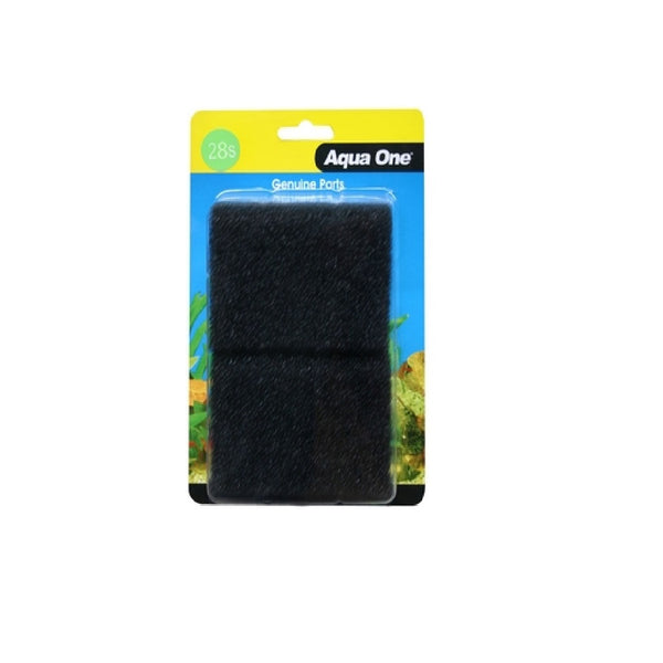 Aqua One Black Filter Sponge 104F 2 Pack (28S)