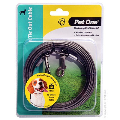 Pet One Tie Out Cable 15KG 10m