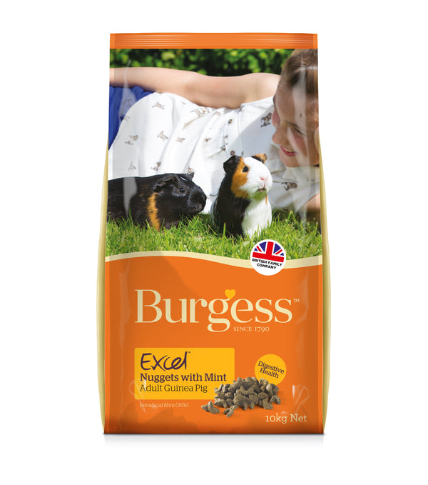Burgess Excel Adult Guinea Pig Nuggets with Mint 10KG