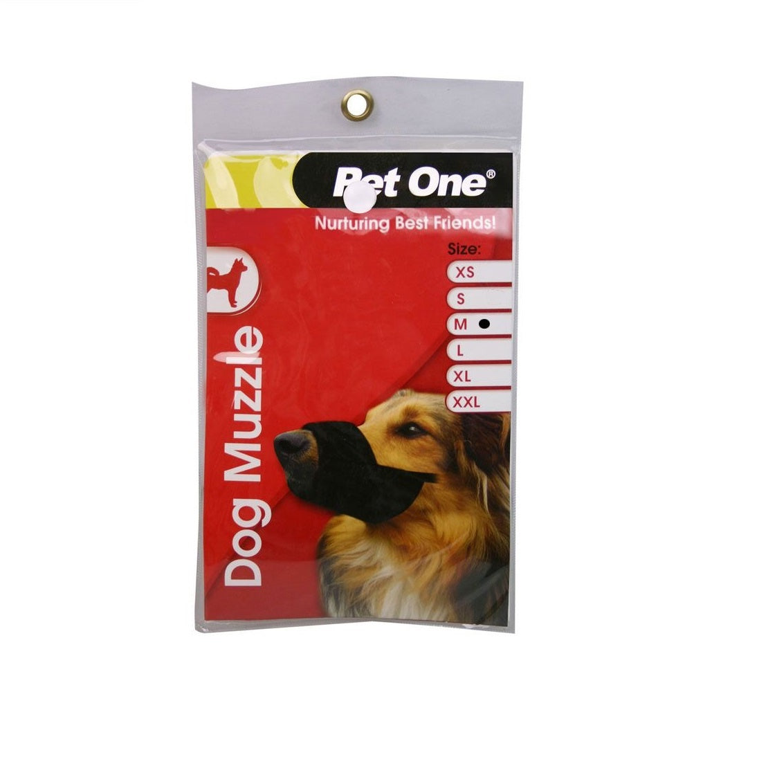 Pet One Muzzle Nylon Black Medium