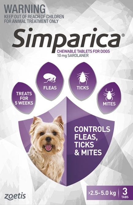 Simparica Chewable 2.5-5KG 3 Pack