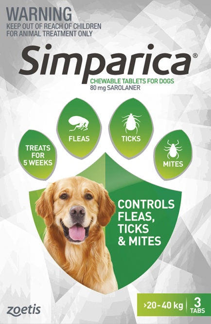 Simparica Chewable 20-40KG 3 Pack