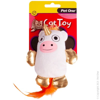 Pet One Plush Moonicorn with Feather 10.5cm
