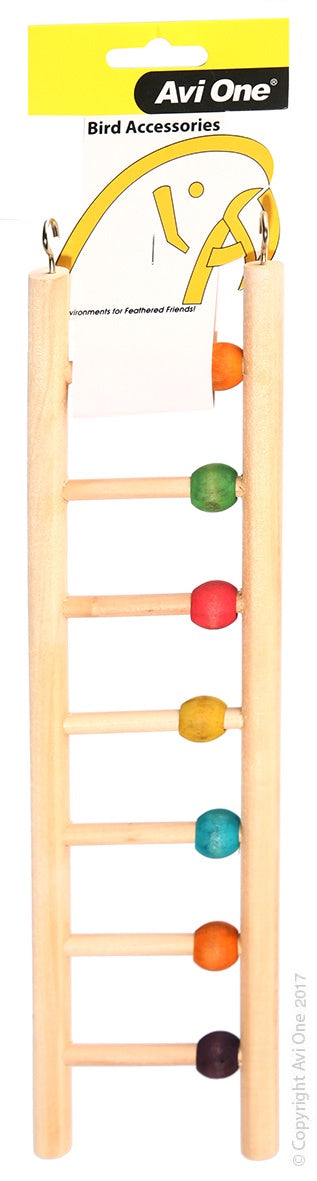 Avi One Wooden Ladder with Beads 7 Rung