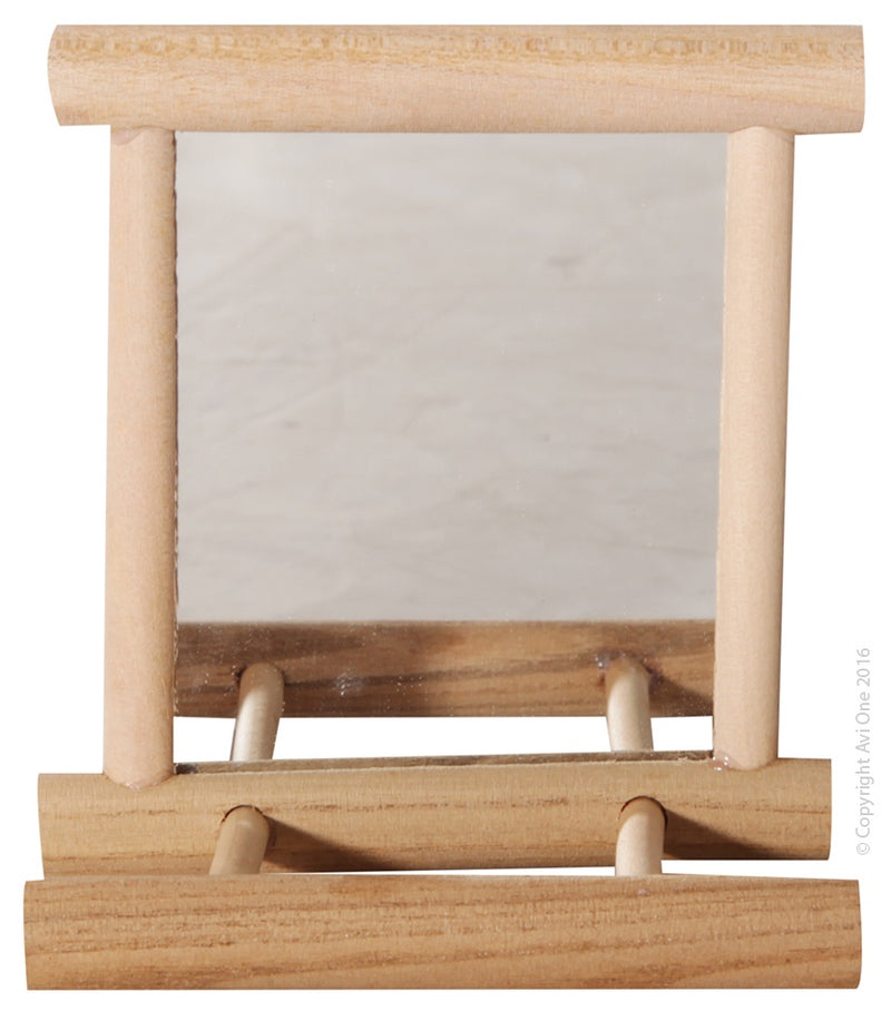 Avi One Wood Framed Mirror with Seat