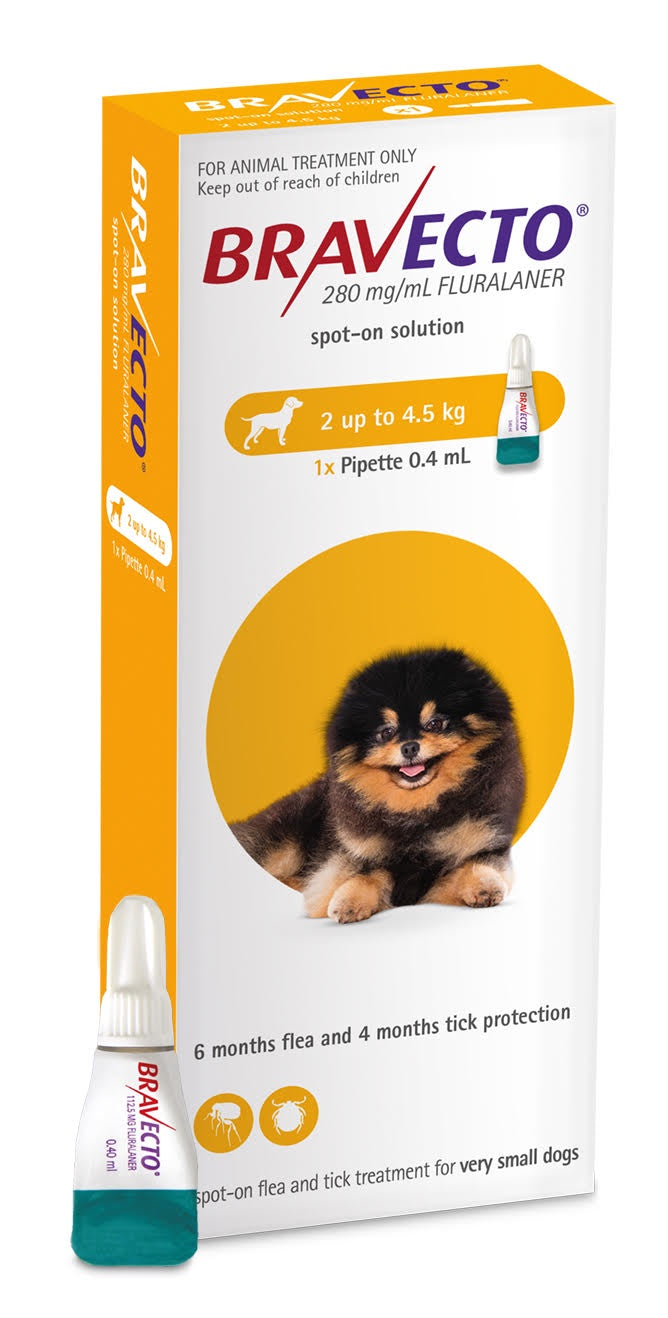 Bravecto Spot On Very Small Dogs 2-4.5KG