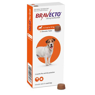 Bravecto Chewable Tablet Small Dog 4.5-10KG