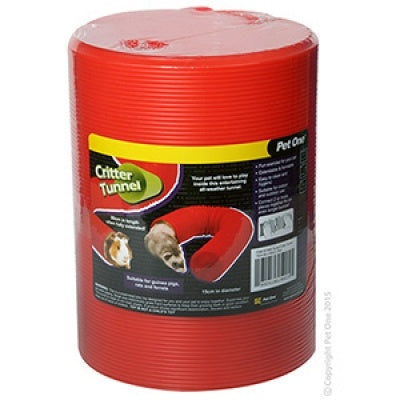 Pet One Critter Tunnel Red Medium